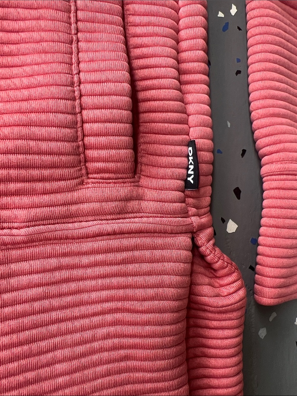 Dkny Rose Pink Full-Zip Hooded Sweatshirt - Picture 3 of 5